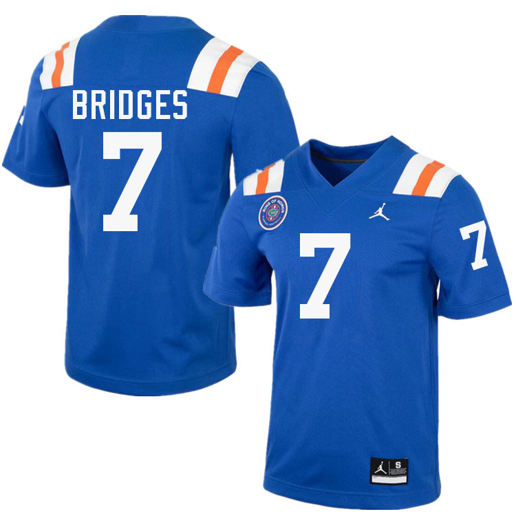 Trikweze Bridges Florida Jersey,Florida Gators #7 Trikweze Bridges Jersey Youth Uniforms-Retro Royal